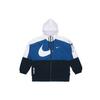 Swoosh Paneled Sports Hooded Jacket Men Outerwear Blue DJ8038-401