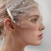 Нежная вуаль-румяна из тюля Белая вуаль с боковым гребнем Легкая ручная работа Вуаль для девичника