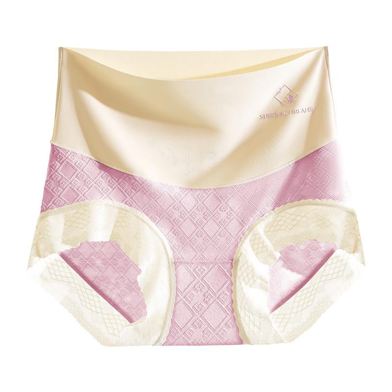 High Waist Underwear Women Belly Lift Hip Antibacterial Crotch Panties Breathable Sexy Lace Seamless Women Briefs