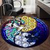 Fantasy Unicorn Parade round carpet Chair cushion Round Entryway Rug, Soft Round Rugs for Living Room, Bedroom, Circle Carpet decor gifts