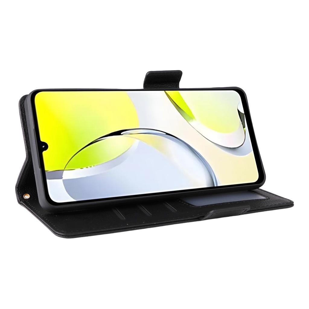 Чехол для ZTE Blade A36/nubia A36 с ремешком на запястье, текстура личи, ПУ кожаный чехол-кошелек для телефона