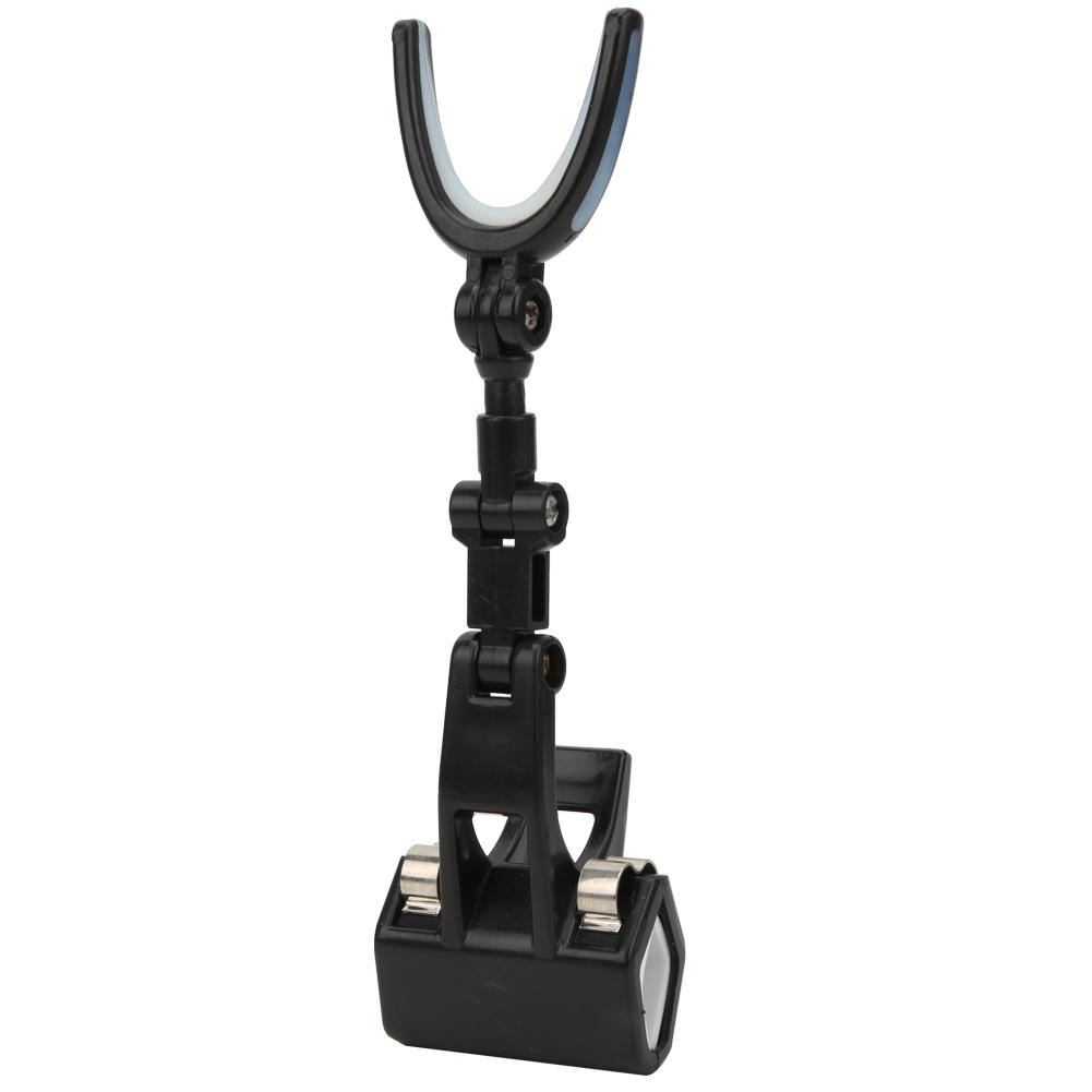 Plastic Portable Luminous Head 360 degrees  Rotating Fishing Rod Bracket Holder Back Hanging Stand