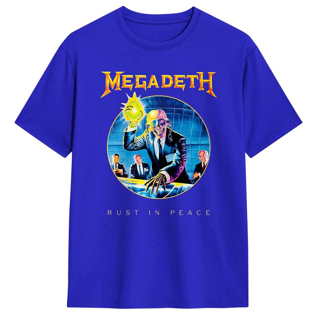 Unisex TShirt Vic Rattlehead Megadeths Funny Pure Cotton Tee Shirt Short Sleeve T Shirts Crew Neck Clothes Gift Idea