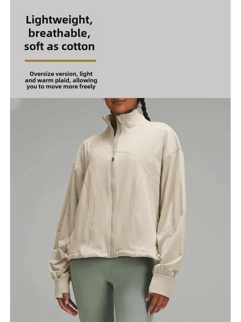 Женская осенняя ветрозащитная куртка с рукавами «летучая мышь» для занятий спортом на открытом воздухе и йоги