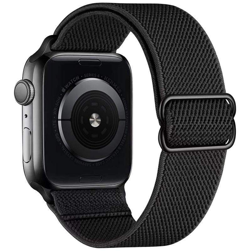 Эластичный нейлоновый ремешок Solo Loop для Apple Watch Series 6/5/4/3 SE, регулируемый эластичный плетеный спортивный эластичный ремешок для iWatch 40 мм 44 мм