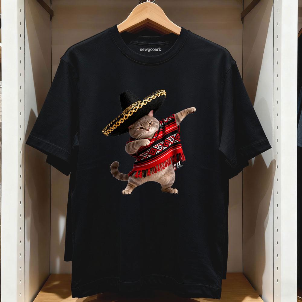 Funny Dabbing Mexican Cat Sombrero Cinco de Mayo Essential TShirt Women Unisex cotton printed t shirts Adult camisetas tops tee