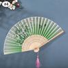 Vintage Silk Folding Hand Fan Chinese Japanese Bamboo Fans Craft Gifts Women Dance Performance Props Home Decoration Ornaments
