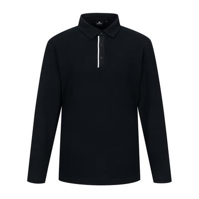 SUPERIOR Мужская зимняя легкая базовая футболка с начесом Черная (Im0Dks40339)