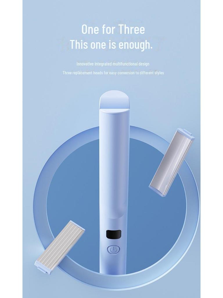 Портативный беспроводной стайлер для волос 3 в 1: Сменные насадки для выпрямления и завивки