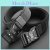 Fashionable Buckle Alloy Men Nylon Woven Waist Belt For Daily And Use Outdoor