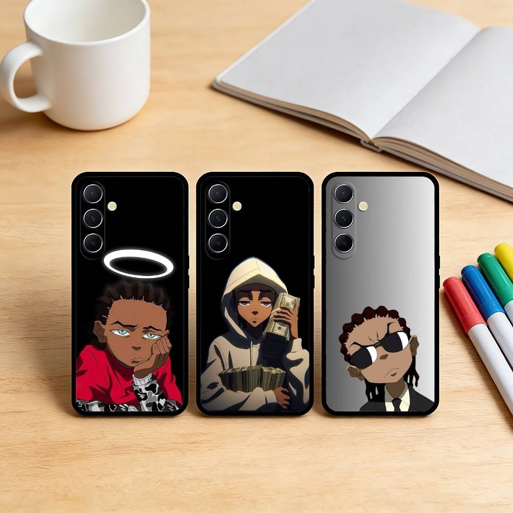 AAA The Boondocks Чехол для телефона Samsung S25, S24, S21, S22, S23, S30, Ultra, S20, Plus, Fe, Note, 10, 9, 5G Черный Чехол