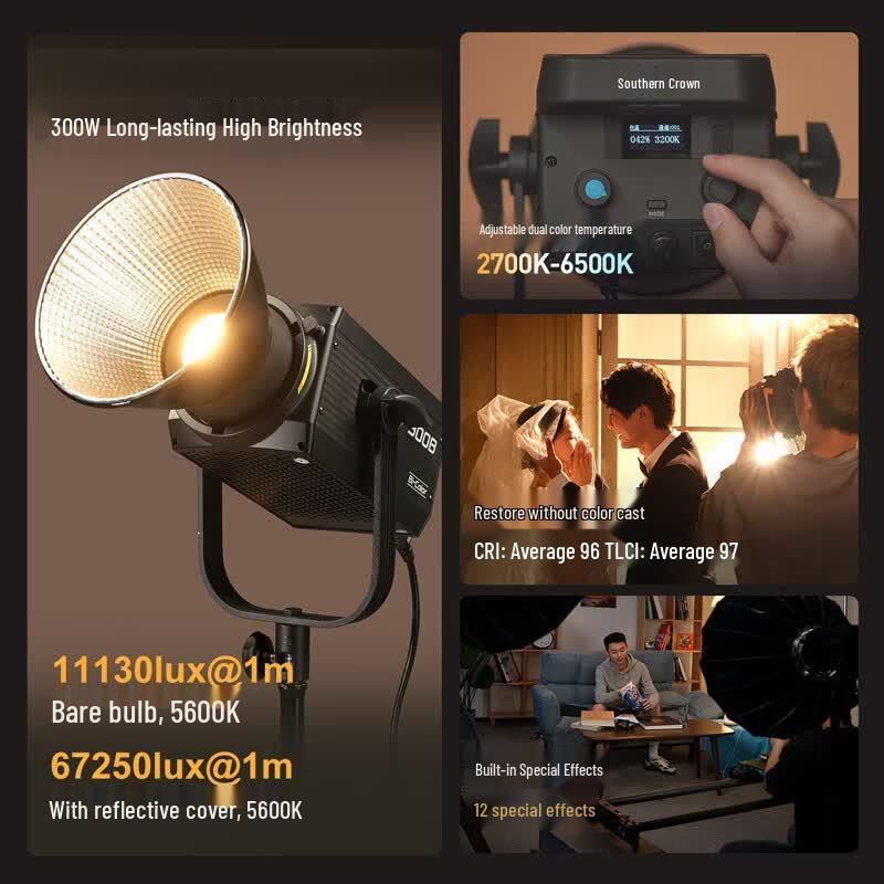 NANLITE FS-300B Bi-Color LED Video Light