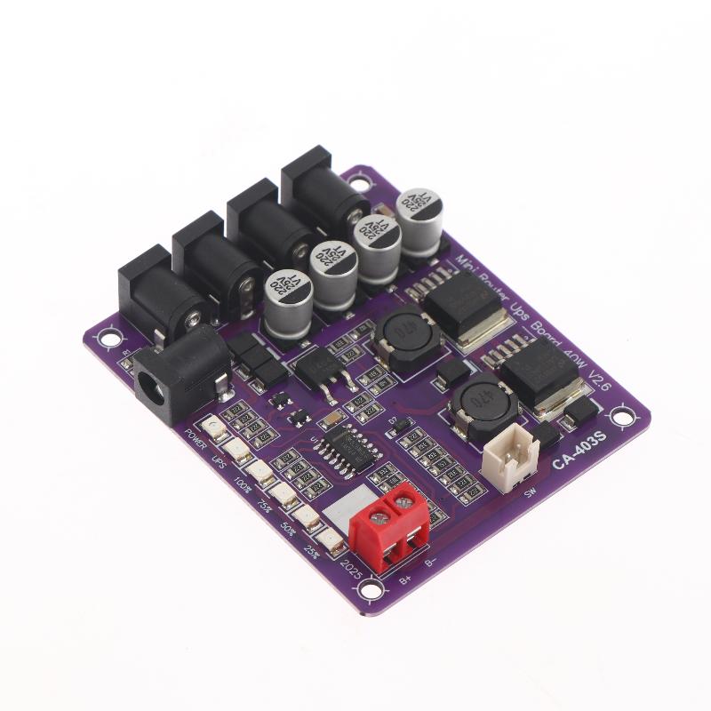 Ca-403S Мини-модуль бесперебойного питания 40 Вт 12,6 В Плата зарядки аккумулятора Плата источника питания ИБП с 4-канальным выходом