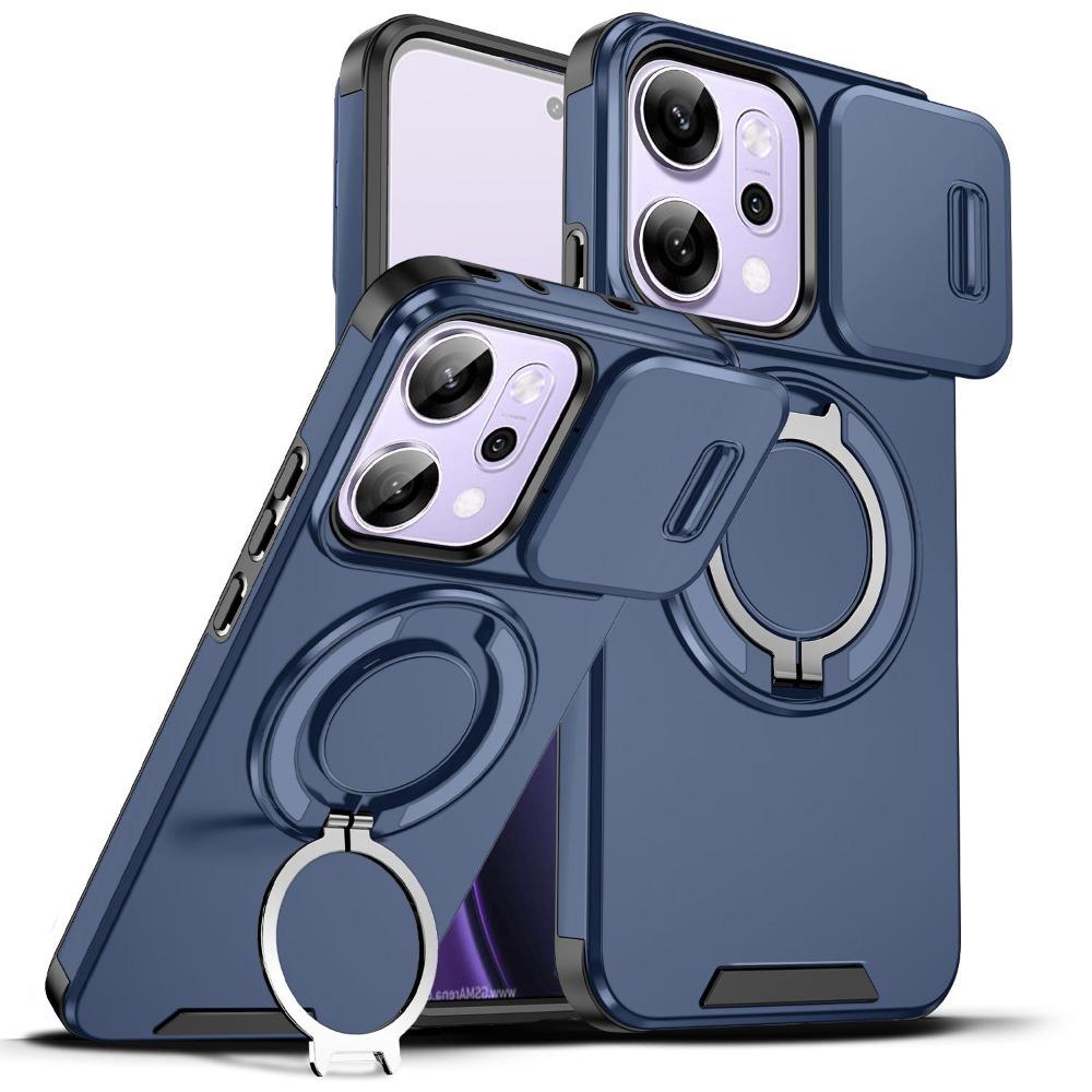 Прочный Бронированный Магнитный Чехол Для OPPO Reno 15 14 13 Pro 15F 14F 13F TPU 360 Градусов Ударопрочный Слайдер Защита Камеры Подставка Чехол