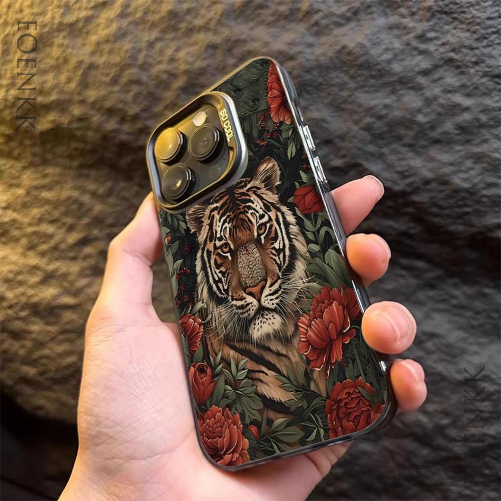 Премиальный чехол для телефона с принтом «Тигровый узор» для iPhone 15, чехлы для iPhone 11 12 13 14 15 16 Pro Max XS X XR Plus, противоударный чехол