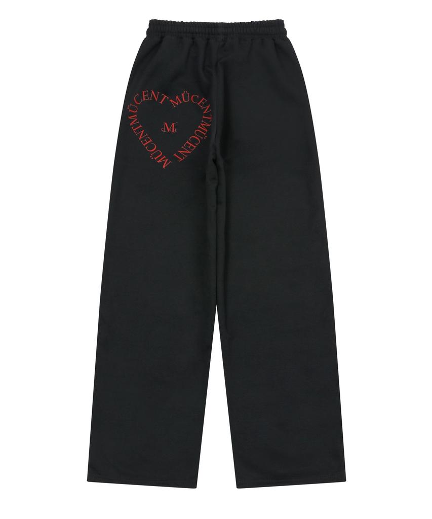 MUCENT Signature Heart Lettering Back Logo Sweatpants Unisex (2 Colors)