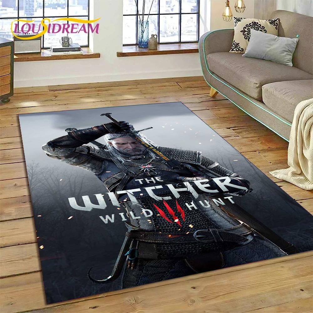 Ковер The W-Witcher 3 Game Wild Hunt для гостиной, спальни, домашнего декора, нескользящий коврик-подстилка для декора дивана, прихожей