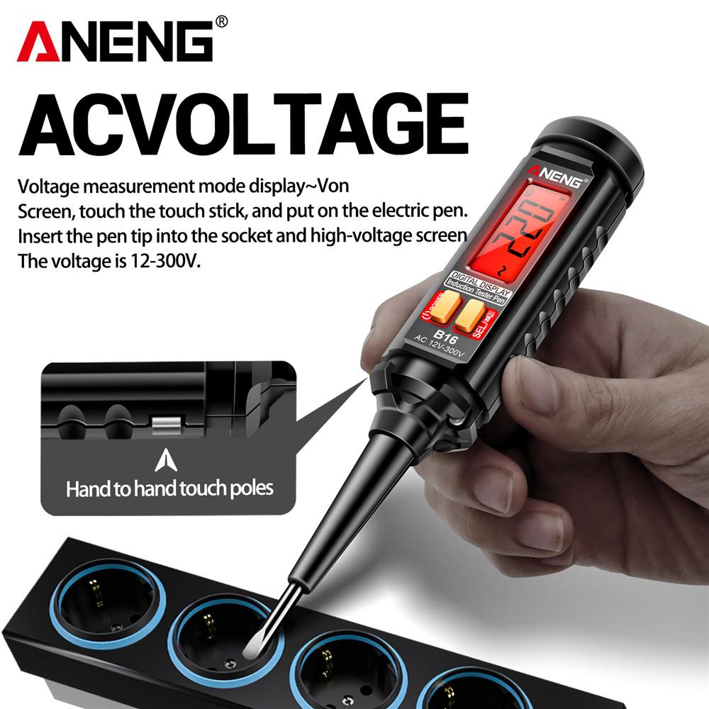ANENG B16 Voltage Tester Pen Meter Breakpoint Finder Tool 12V-300V Non-Contact Induction Detector NCV Voltage Sensing Test