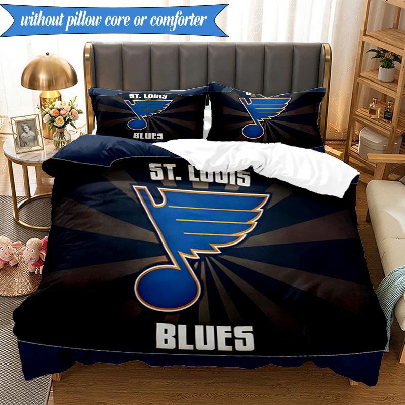 3PCS Nashville Predators Printed Bedding Set For Bedroom dormitory,  Includes 1 Duvet Cover & 2 Pillowcases for All Seasons Home Decor Fan gifts