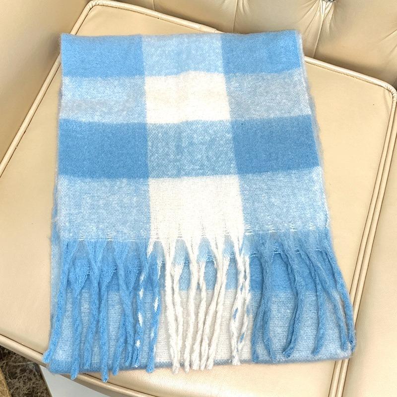 Autumn and Winter New Cashmere Christmas Plaid Scarf Atmosphere Women Keep Warm Imitation Cashmere Versatile Knitted Scarf
