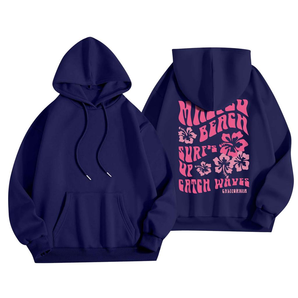 Женская мода, женский легкий пуловер с длинными рукавами и карманами, толстовка с капюшоном в стиле консервативного стиля