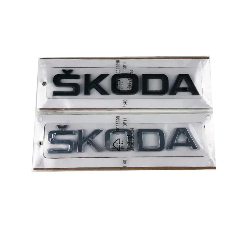 ABS Letter Emblem Sticker for Skoda RS Yeti Fabia Superb Octavia Kodiaq Karoq Tour Rapid Car Rear Trunk Badge Auto Accessories