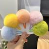 Colorful Ball Plush Star BB Hair Clips for Girls Hair Pins Cute Fluffy Side Bangs Clips Korean Fashion Headdress Children Kids