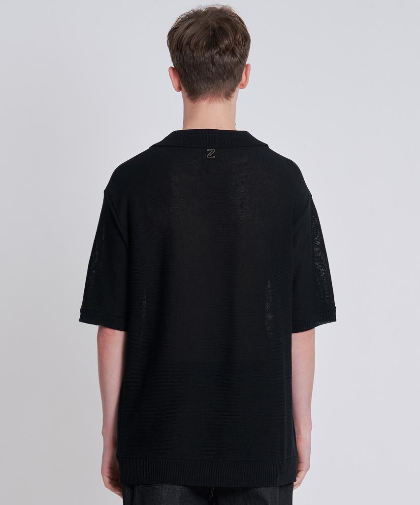 ZENSAI Black Polo Knit
