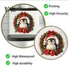 Christmas Decorations for Bathroom Penguin Toilet Stickers, Self-Adhesive Lid Decals, Waterproof Xmas Renovation Decor Tank Tile Home Holiday