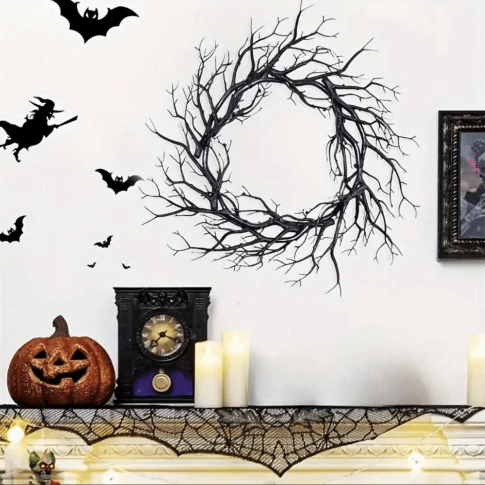 Wall-Mounted Bare Thorn Garland Realistic Halloween Spooky Wreath Wall