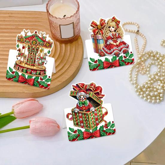 Набор для рисования стразами своими руками, 6 шт., поздравительная открытка с гномом на день рождения, 5D-искусство стразами, открытки на день рождения для взрослых, детей, подарки на годовщину, праздник