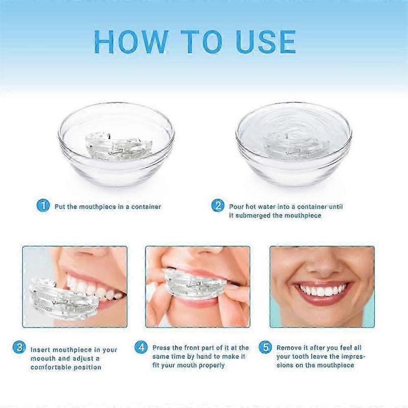 2PCS ANTI SNORING MOUTH GUARD, Device Sleep Aide Adjustable Mouth-Free Buds