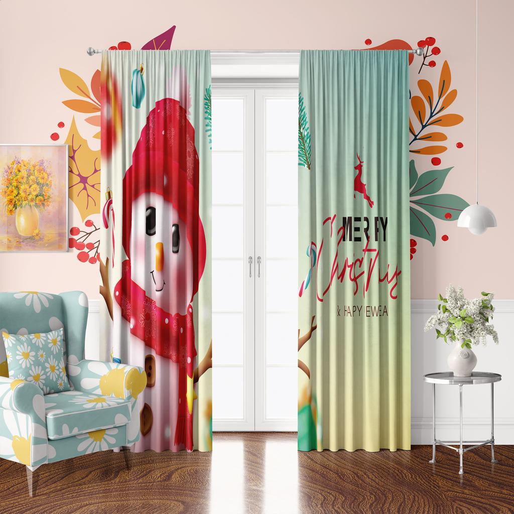 2 шт. - Зимнее рождественское украшение с принтом «Рождественский снеговик» для спальни, гостиной, кабинета, личного пространства