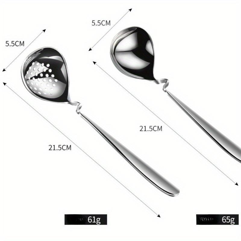 1 шт. ложка из нержавеющей стали с длинной ручкой, суповые ложки для горячих горшков, дуршлаг, домашняя кухонная утварь, столовые приборы, кухонные принадлежности