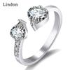 Классическое кольцо Lindon из медного сплава с цирконием, женские ювелирные изделия, свадебный подарок для вечеринки
