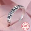 925 Sterling Silver Flower Rings for Women Vintage Aesthetic Jewelry Party Jewelry Finger Accessories