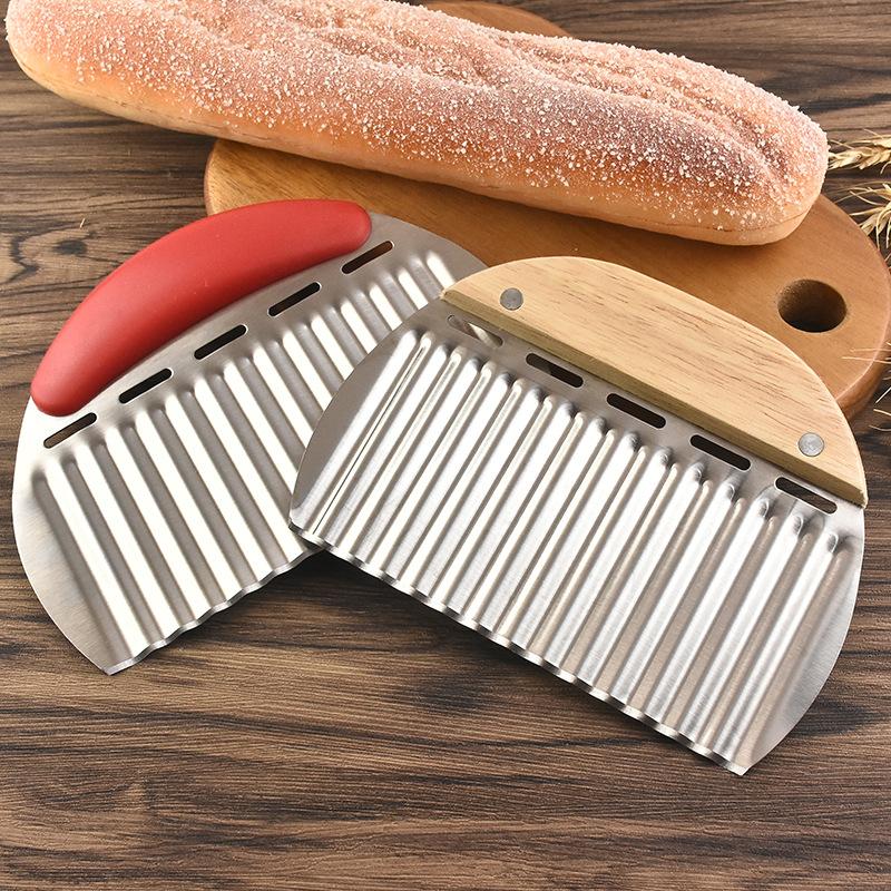 Stainless Steel Crinkle Cut French Fry Cutter Potato Slicer Onion Wave Chopper Kitchen Tool