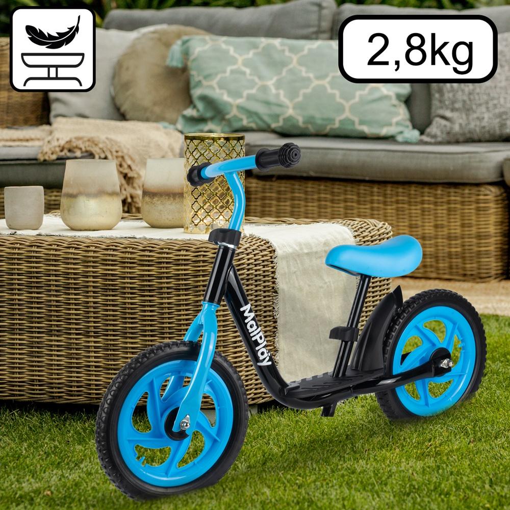 Malplay 12 Inch EVA Wheels Kids Balance Bike Black And Blue