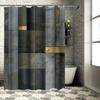 Роскошная шторка для душа с эффектом мрамора, водонепроницаемый декор для ванной комнаты, золотые акценты, большой размер 72 x 84 дюйма, серый, черный, белый, современный дизайн