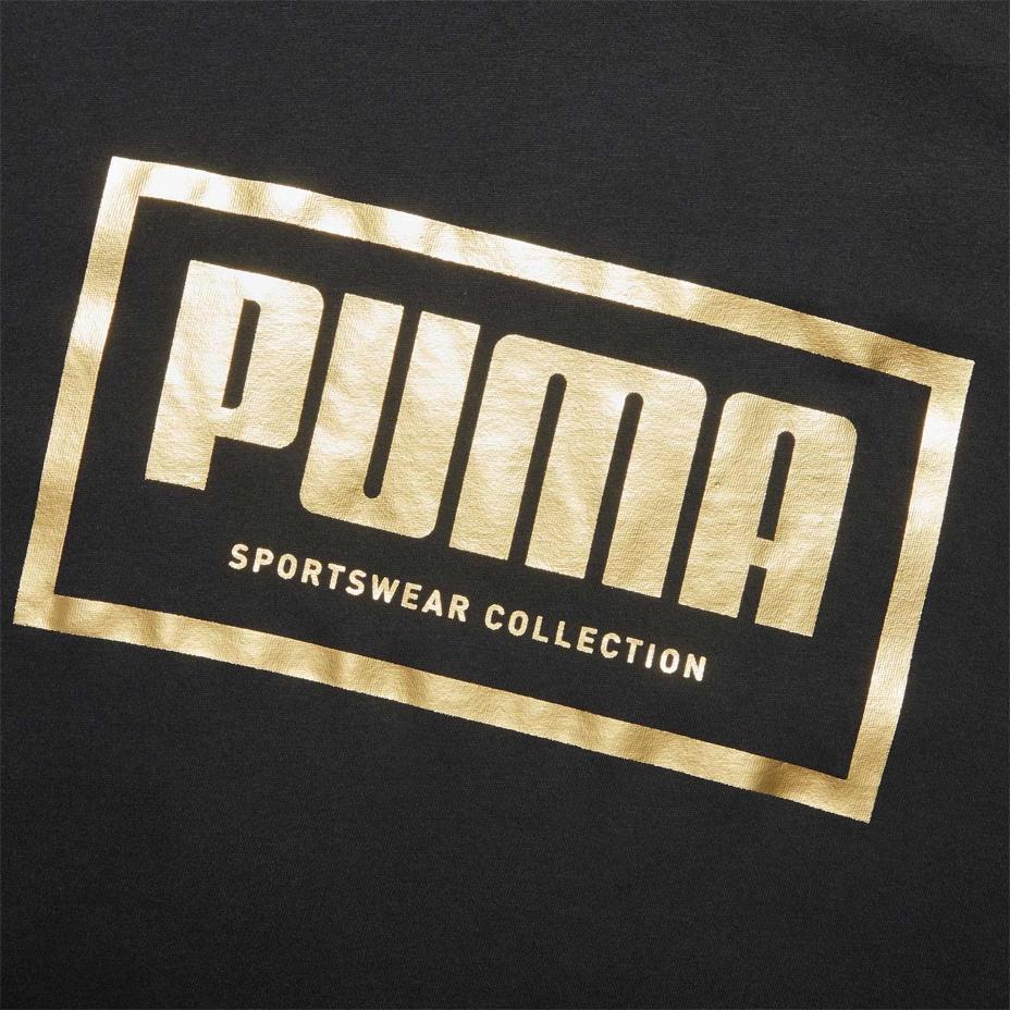 PUMA Metallic Logo T-Shirt 'Black Gold' Men's 587587-01