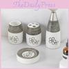 Printed Toiletry Flower Separate Bottle Bathroom Lotion Soap Dish 4pcs Sets