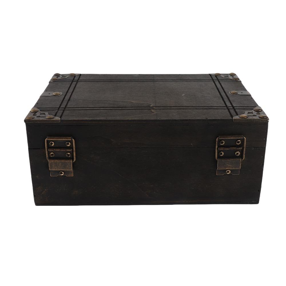 Wood Storage Organizer Box Without Lock Jewelry Chest Box Trinket Storage Box Home Decor