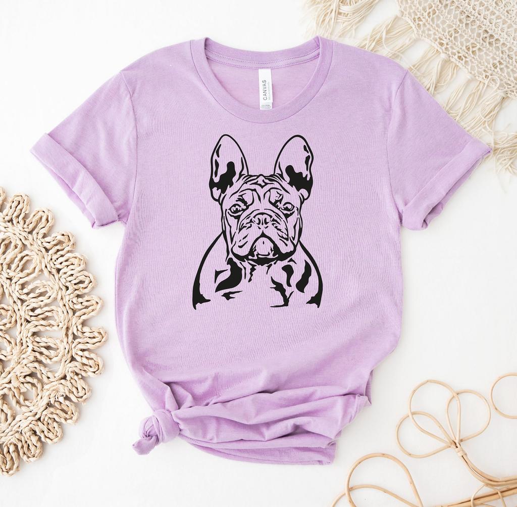 French Bulldog T-shirt, Dog Mom Shirt, Dog Lover Gift, Pet Lover Top, Cute Bulldog Tee, Frenchie Shirt, Women's Top, Frenchie Dog Gift