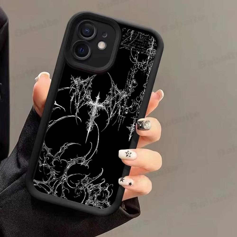 Готический Кибер-Сигил Крест Чехол для Телефона Для iPhone 17 Air 16 e 15 14 13 12 11 Pro Max Plus Mini SE 2020 2022 Силиконовый Чехол-Оболочка