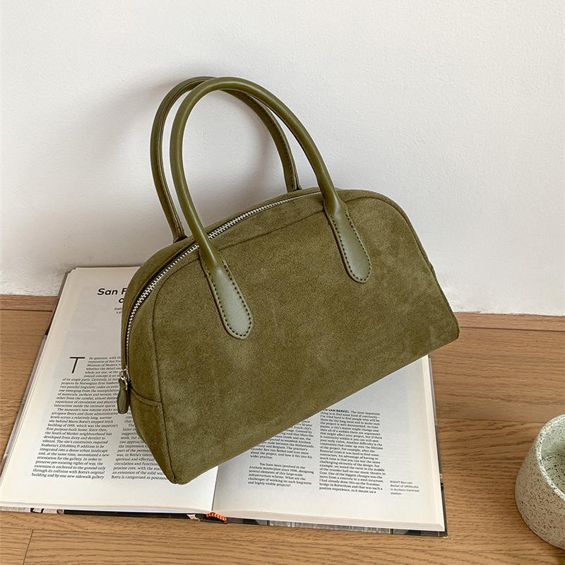 Handbags Women Designer Fashion Deluxe Retro Boston Plush Bag