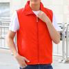 Жилет без рукавов, унисекс, отложной воротник, застежка-молния, сплошной цвет, свободный карман, сетка, средней длины, мягкий дышащий кардиган, жилет для рыбалки на открытом воздухе