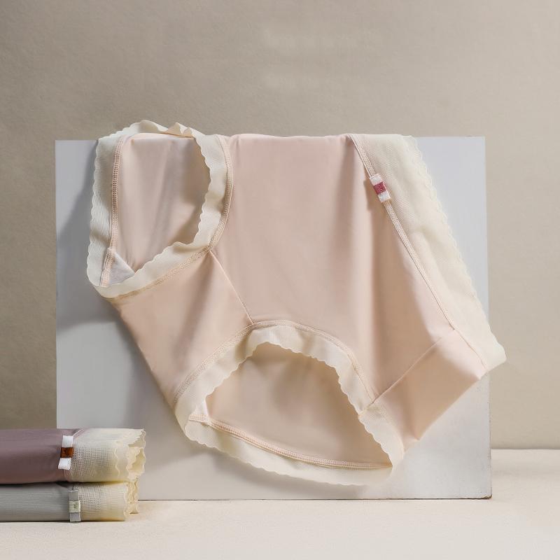 5Pcs Women's Seamless Nylon Panties Low Rise Sexy Underwear Solid Ice Silk Lingerie