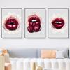 Fashion Sexy Lips Sketch Poster Canvas Painting Nordic Mouth Wall Art Picture For Modern Women Living Room Home Decor