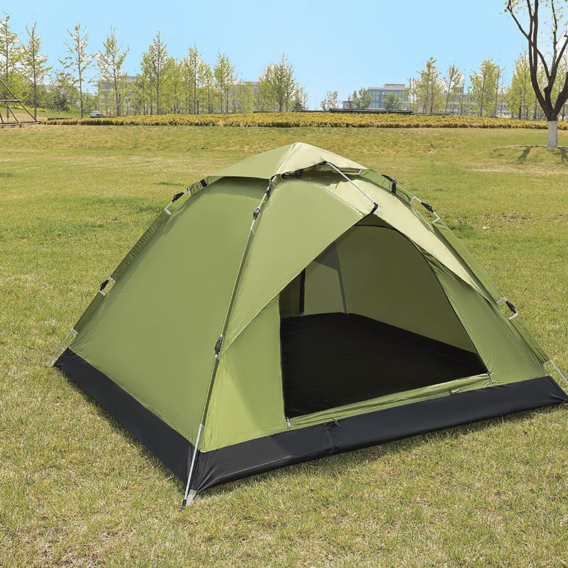 3-4 Person Automatic Quick-Open Camping Tent with Sun Protection Canopy