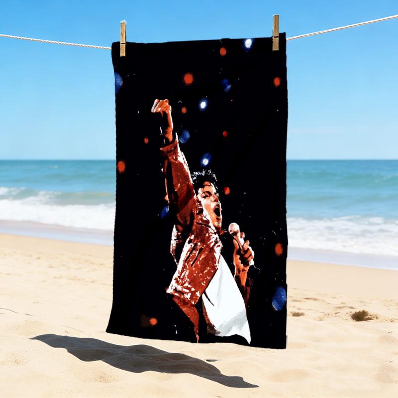 Michael Jackson Stilīgs Digitālās Drukas Pludmales Dvieļu Ātri Žūstošs Absorbējošs Segas Pludmalei, Baseinam, Trenažieru Zālei, Ceļojumiem